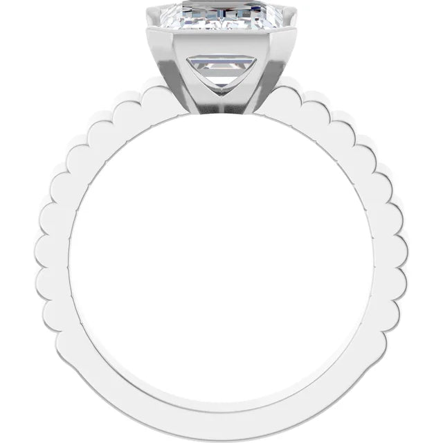 Scalloped Charmer Engagement Ring