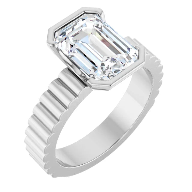 Scalloped Charmer Engagement Ring