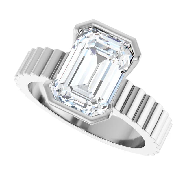 Scalloped Charmer Engagement Ring