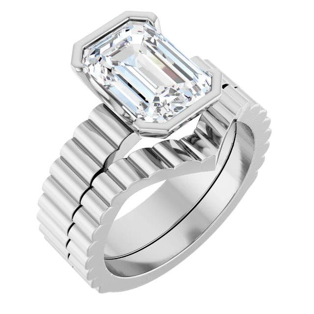 Scalloped Charmer Engagement Ring