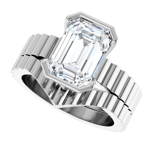 Scalloped Charmer Engagement Ring