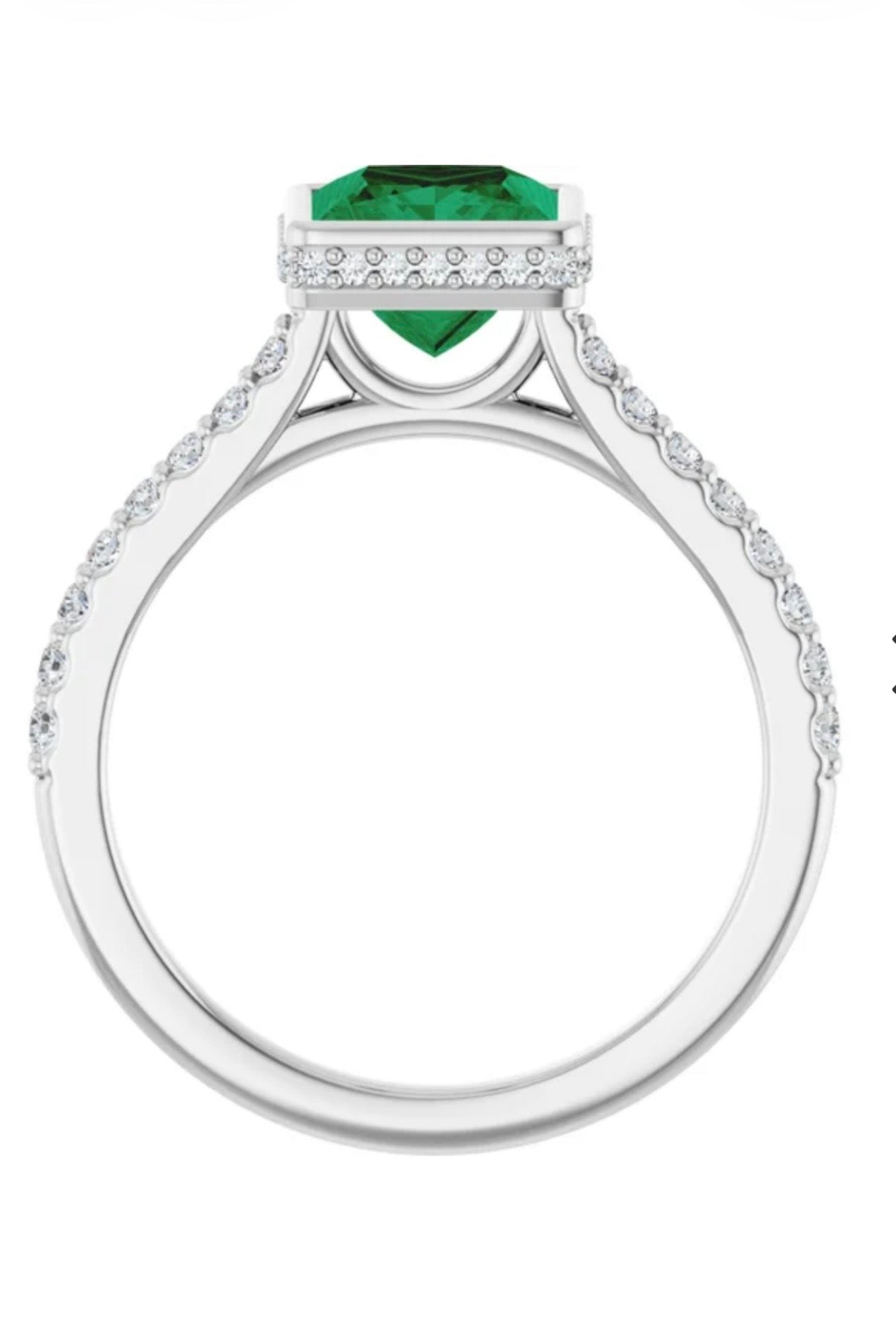 Hidden Halo Engagement Ring