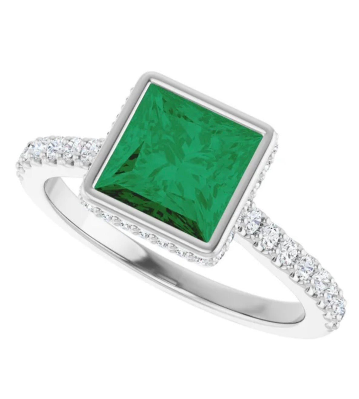 Hidden Halo Engagement Ring