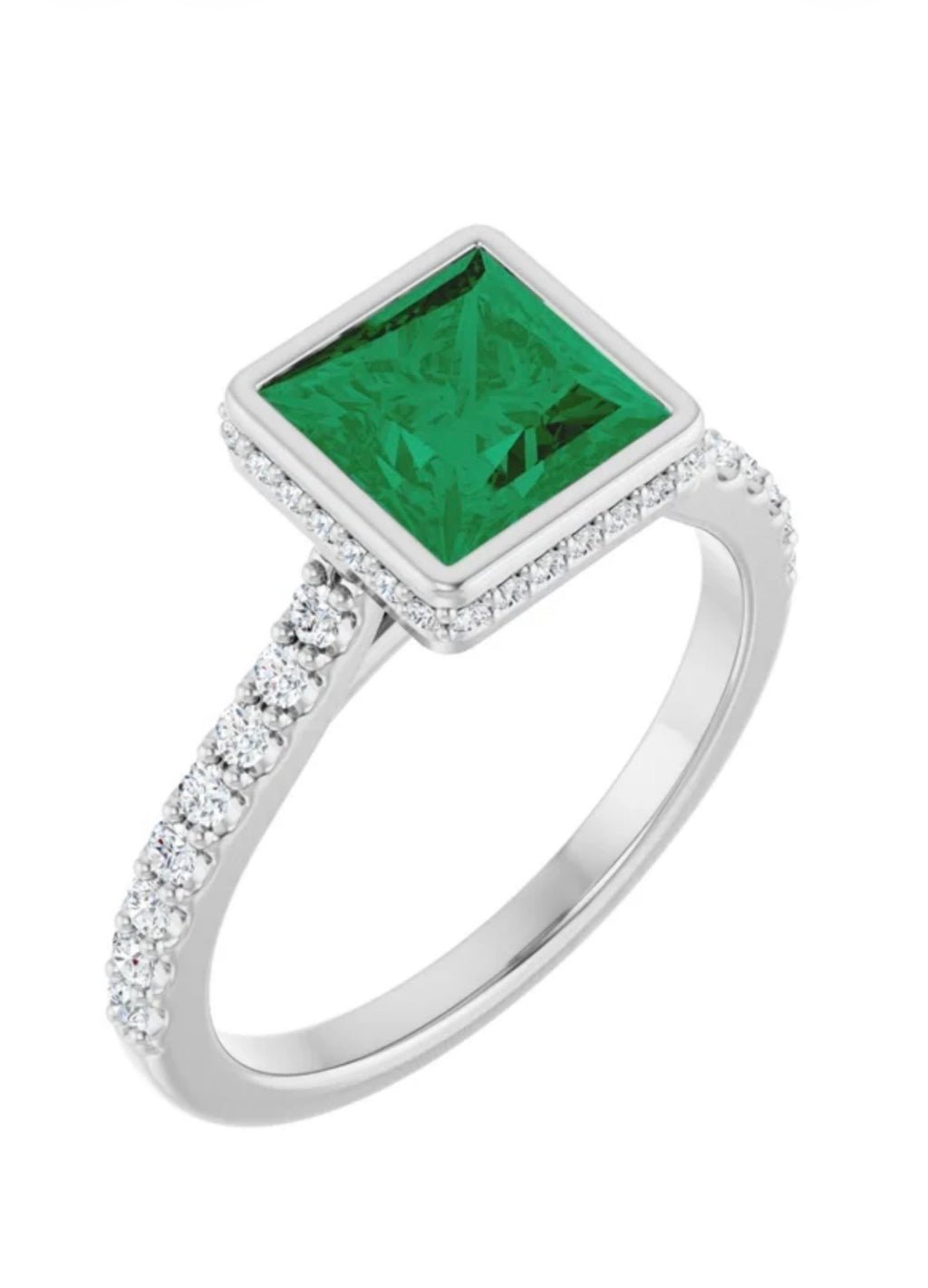 Hidden Halo Engagement Ring