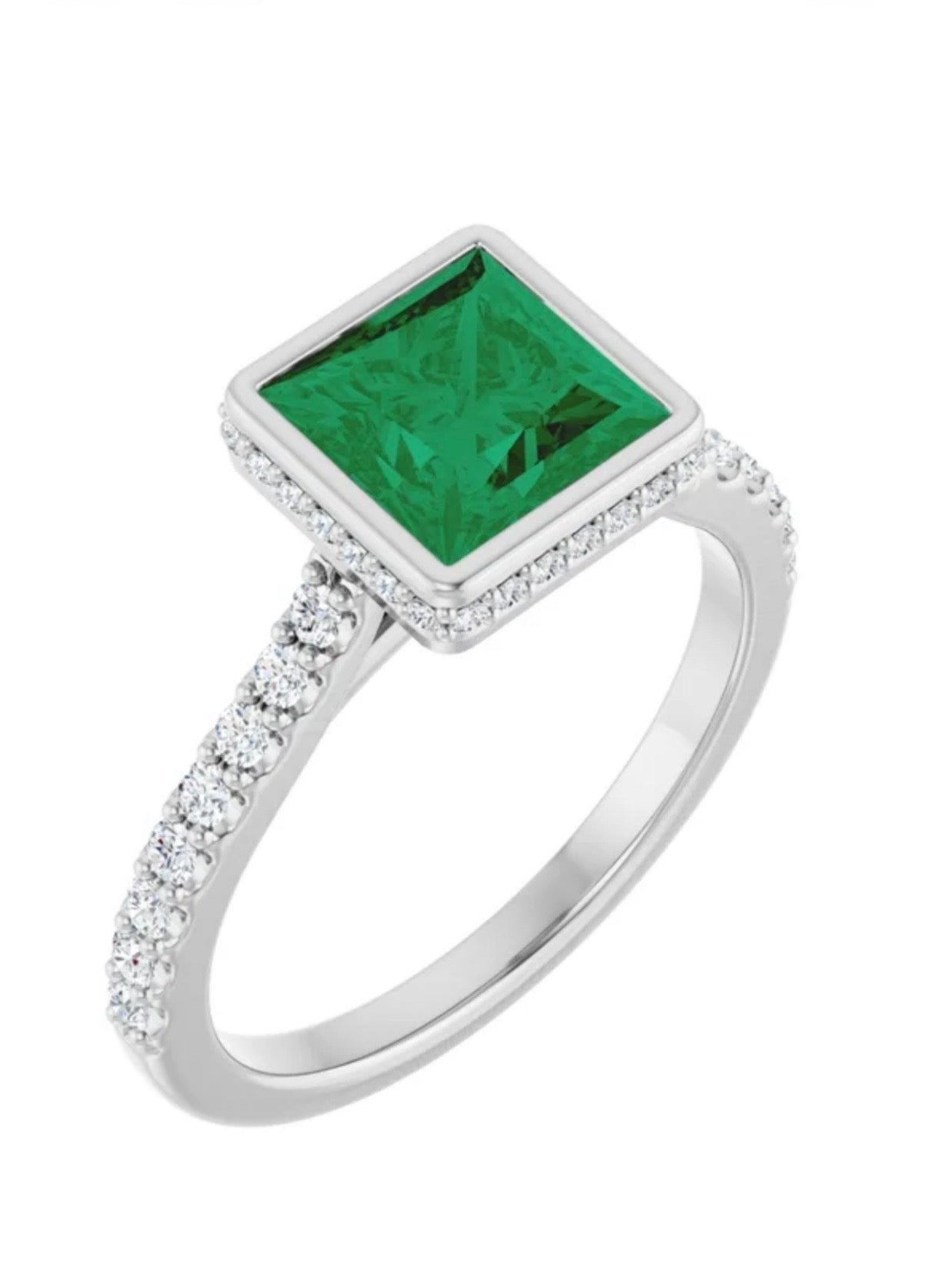 Hidden Halo Engagement Ring